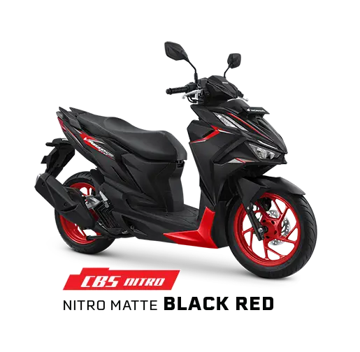 Honda Vario 160 warna CBS Nitro Matte Black Red