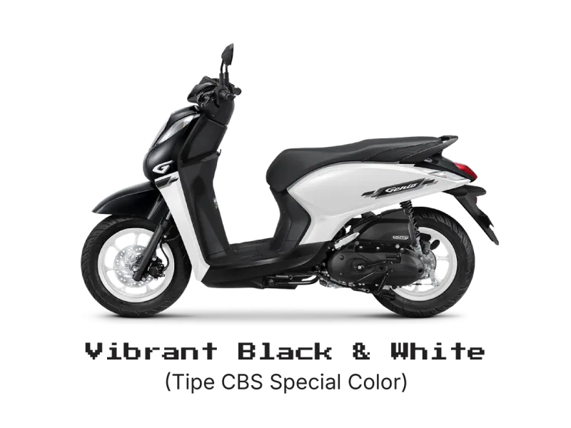 Honda Genio warna Vibrant Black & White